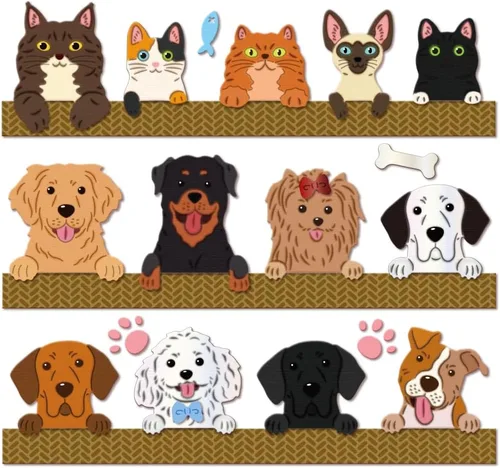 GLOBLELAND Troqueles de corte para perros y gatos, huesos y garras, plantillas de estampado de corte de animales lindos para álbumes de recortes,