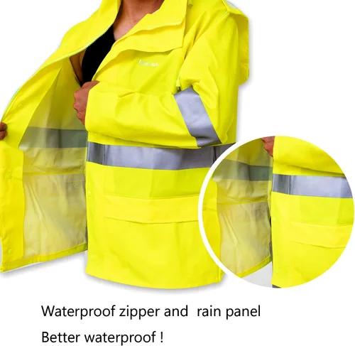 Miniatura 7 de Trajes de lluvia para hombre, impermeable, traje de lluvia resistente, abrigos de lluvia, chaqueta y pantalones, ropa de lluvia