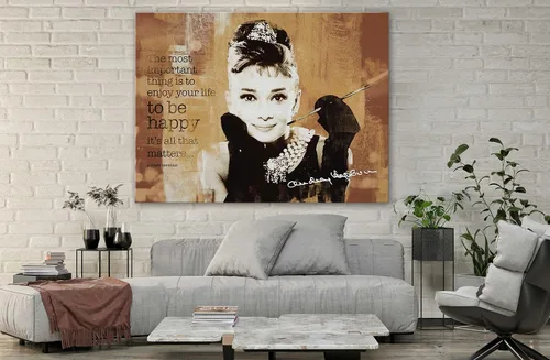 Miniatura 3 de SpiritualHands Audrey Hepburn Póster de Arte de Pared Lienzo Enmarcado, Pósteres de Arte de Pared Haus and Hues, Decoración de Pared Moderna Audrey