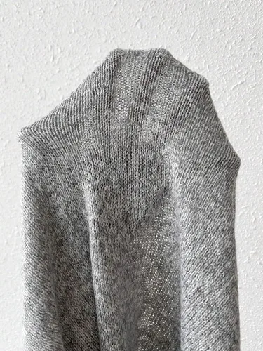 Miniatura 4 de SHENHE Vestido tipo suéter de punto largo con cuello en V y ajuste holgado para mujer