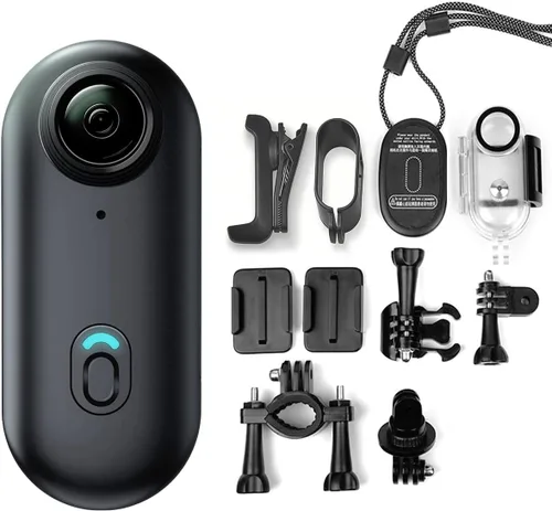 Mini cámara corporal H88, 1080P FHD cámara de acción portátil, cámara de cuerpo del tamaño del pulgar y funda impermeable 30M bajo el agua, Negro