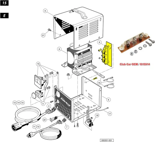 Miniatura 6 de DRIVE UP Club Car Bolt disipador de calor con diodos para 36 V 48 V carrito de golf Lester cargadores montaje disipador de calor, OEM 1015914