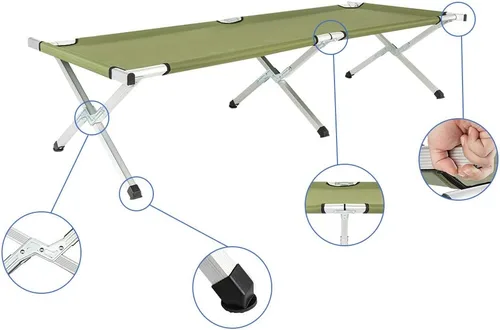Miniatura 4 de Cuna de camping al aire libre, cama plegable y ligera, catre portátil para acampar con bolsa de transporte para adultos, senderismo, caza, viajes