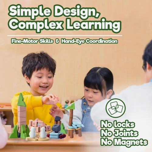 Miniatura 5 de Taksa Toys Juguetes de aprendizaje únicos inspirados en la naturaleza, recursos preescolares para habilidades motoras finas, bloques de construcción