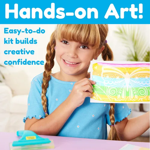 Miniatura 7 de Creativity for Kids Kit de Manualidades Squeegeez Magic Reveal: Mariposa - Actividad de Pintura Artística para Niños, Regalos para Niñas y Niños