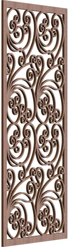 Miniatura 78 de 9 3/8"W x 24 3/8"H x 1/4"T Marilla Decorativos Paneles de Pared de Madera Calado, Abedul