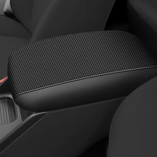 Miniatura 17 de AOMSAZTO Fundas para consola para 2008-2014 Toyota Highlander Fundas para reposabrazos para Toyota Highlander Negro con costuras negras