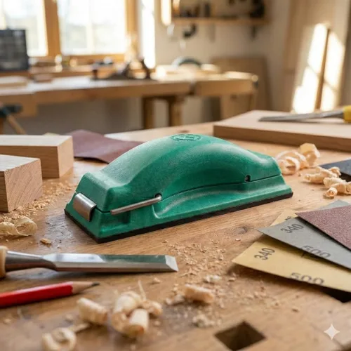 Miniatura 4 de Arma de preparación de bloque de lijado Lijadora de mano ideal para manos grandes o articulaciones adoloridas Reutilización de papel de lija una