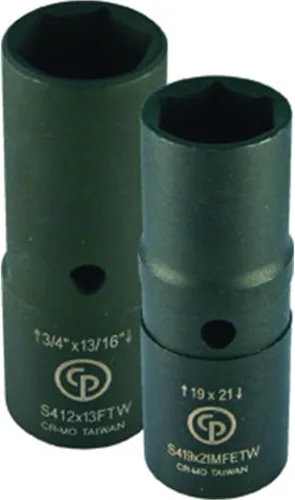 Miniatura 14 de Chicago Pneumatic SS814D - Unidad cuadrada de 1 pulgada, métrica profunda, 6 puntos, juego de llaves de impacto (4 piezas)