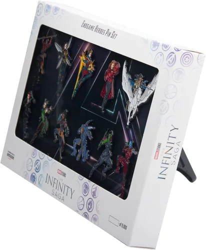 Miniatura 2 de Marvel Studios The Infinity Saga Endgame Heroes - Juego de 11 pines de solapa a base de metal y esmalte con caja de ventana con licencia