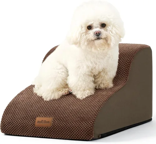Miniatura 44 de COZY KISS Escaleras para perros pequeños de 11.8 pulgadas de alto, escalón curvado para cachorros, gatos mayores, rampa mediana para mascotas
