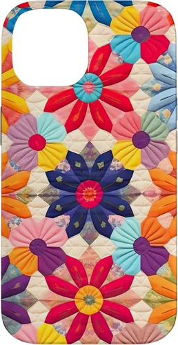 Miniatura 4 de Quilting Flower Blooms Quilt Pattern Case for iPhone 17
