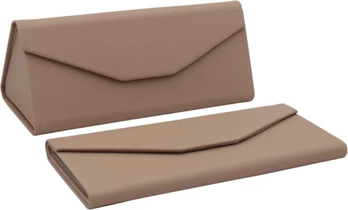 Real Sic Funda para lentes de sol para hombres y mujeres, soporte magnético plegable para lentes de sol, inspirado en el color sólido