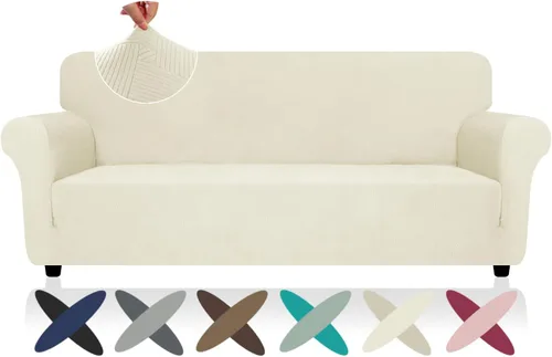 Miniatura 33 de ZNSAYOTX Funda súper elástica para silla (30"-47"), nuevas fundas de silla a rayas para sala de estar, aptas para perros y mascotas, protector