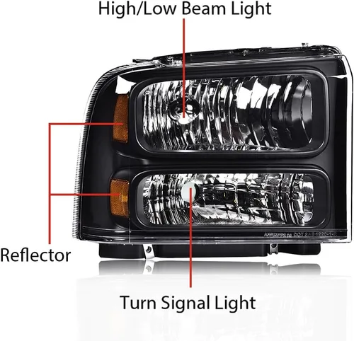 Miniatura 2 de G-PLUS Faros delanteros delanteros para Ford F250 F350 F450 F550 Super Duty 1999-2004; compatible con Ford Excursion 2000-2004 lente transparente
