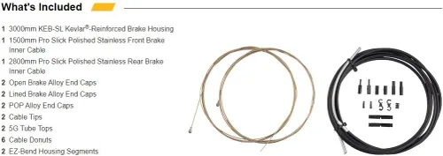 Miniatura 3 de Jagwire Kit de cable de freno Road Pro.