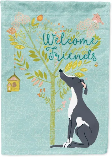 Miniatura 99 de Caroline's Treasures BB7594GF Bandera de jardín de Husky siberiano con texto en inglés "Welcome Friends" - Bandera decorativa para patio exterior