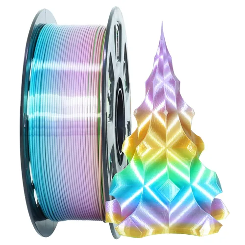 Miniatura 18 de MIKA3D Paquete de 6 carretes de filamento bicolor para impresora 3D de 1.75mm, filamento de seda PLA para impresión 3D, 6 carretes – seda