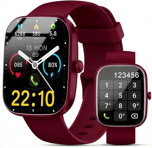 Reloj inteligente para hombres y mujeres (respuesta/hacer llamadas), reloj inteligente HD de 1.96 pulgadas, rastreador de actividad con más de 110