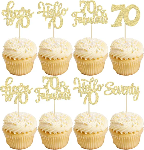 Miniatura 96 de 30 piezas Adornos para pastel de cumpleaños de 6 años, seis brillos, hola 6, púas para cupcakes, felicitaciones a los 6 años, decoraciones