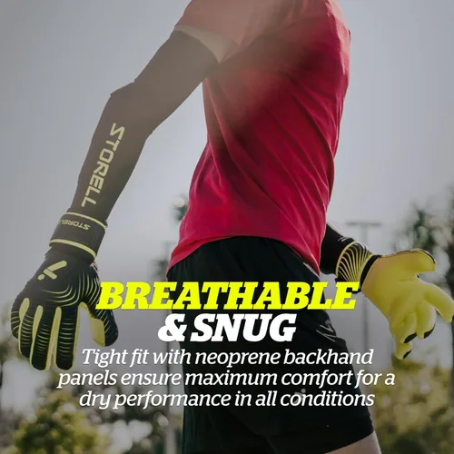 Miniatura 7 de Storelli Silencer Goalkeeper Gloves, with Removable Finger Spines, High-Impact Hand Protection, Soccer Accessories