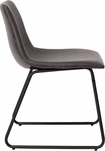 Miniatura 8 de Flash Furniture Butler LeatherSoft - Juego de 2 sillas de altura para mesa de comedor de 18 pulgadas, estilo moderno de mediados de siglo