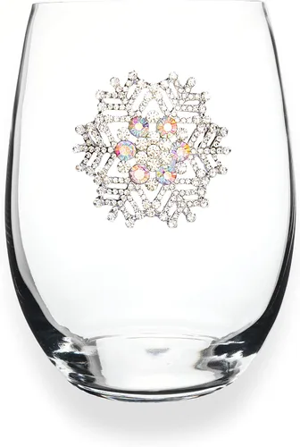 Miniatura 3 de THE QUEENS' JEWELS Copa de vino con pie con joyas de árbol de Navidad, 21 oz. - Única, cumpleaños, linda, divertida, vacaciones, sin pintar