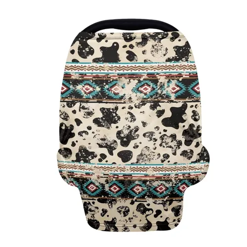 Miniatura 12 de Forchrinse Funda de asiento de coche de leopardo beige para bebés suave transpirable lactancia lactancia cubierta elástica infantil asiento de coche