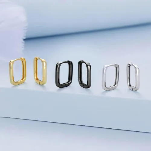 Miniatura 6 de BISAER 925 Sterling Silver Cute Hoop Earrings for Women Hypoallergenic Small Sleeper Tragus Hoop Earrings Cartilage Jewelry Gifts