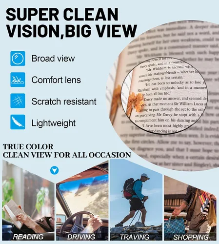 Miniatura 4 de OCCI CHIARI Lentes de lectura con bloqueo de luz azul para hombres XL cómodos