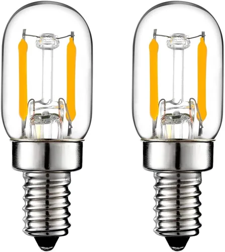 LiteHistory E12 1 vatio igual 15w bombillas de luz nocturna 150lm lámpara de sal del Himalaya bombilla 2700K t22 t7 bombilla LED paquete de 2