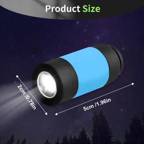 Miniatura 6 de UCEC Mini linterna de llavero, linterna de viaje USB linterna recargable colorida linterna LED de bolsillo de alta potencia, 3
