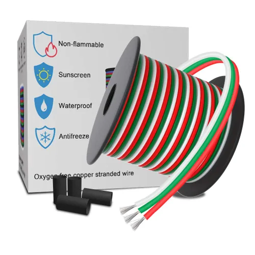 Cable de extensión de conductor de 3 pines 10M 22 AWG, cable trenzado de cobre estañado para tira de LED RGB de color de ensueño WS2812B WS2811 de