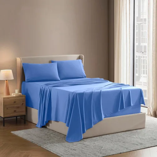 Nestl - Juego de sábanas. Juego de sábanas 1800 con bolsillo profundo – Sábanas de microfibra de doble cepillado lujosas de hotel – Sábana de 22 -