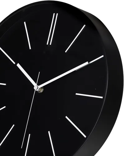 Miniatura 9 de zyzamay Moderno reloj de pared redondo 3D de 12 pulgadas, negro, silencioso de cuarzo, funciona con pilas, fácil de leer, hora precisa