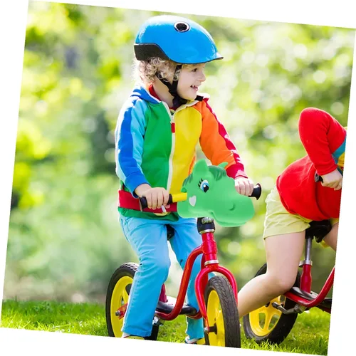 Miniatura 5 de Totority Adorno creativo de manillar de cabeza de caballo para niños y scooter para niños, fácil de instalar, decoración de bicicleta de dibujos
