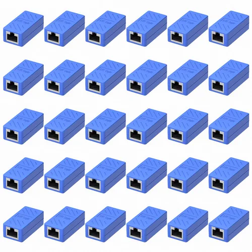 Miniatura 15 de Dingsun Acoplador RJ45, extensor Ethernet hembra a hembra, acoplador Ethernet para Cat7, Cat6, Cat5, Cat5 (1 paquete, negro)