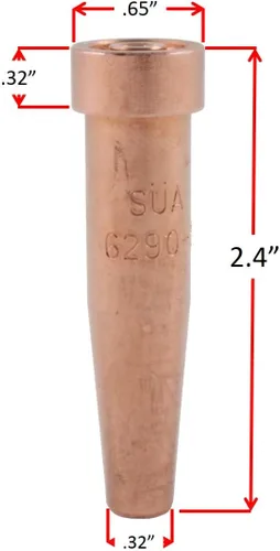 Miniatura 2 de SÜA - (3 unidades) SÜA - Punta de corte de acetileno 6290-1 - Compatible con antorchas Harris - #1