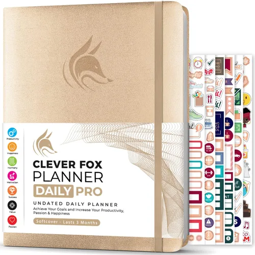 Miniatura 11 de Clever Fox Agenda Daily PRO – Agenda diaria de 8.5 x 11 pulgadas tamaño A4 y diario de gratitud para aumentar la productividad, gestión del tiempo