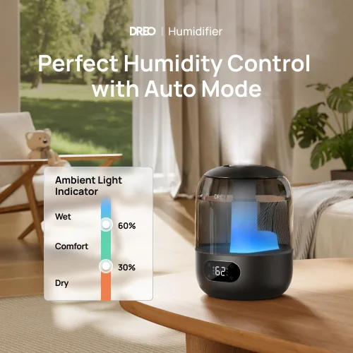 Miniatura 2 de DREO Humidificadores para dormitorio, 3L de llenado superior 30H y 26dB Tiempo de funcionamiento silencioso para habitaciones grandes, humidificador