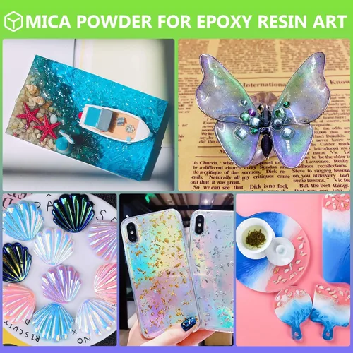Miniatura 6 de CHANGTIKEJI Polvo de mica – 81 colores – 0.35 oz/botella de pigmento natural en polvo para resina epoxi, fabricación de jabón, fabricación de velas