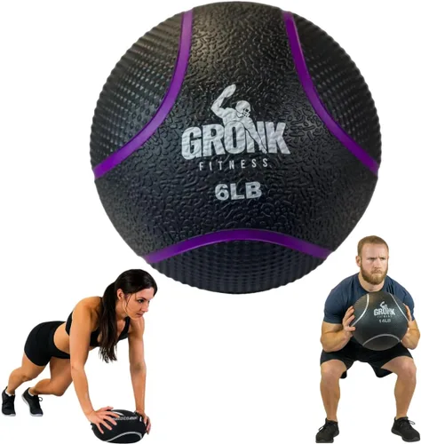 Miniatura 17 de Gronk Fitness Pelota medicinal de alta calidad, pelota medicinal con peso antideslizante, gran bola de pared para entrenamientos de cuerpo completo