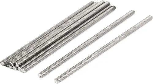 Miniatura 42 de uxcell M3 x 2.362 in 0.020 in Pitch 304 Varillas totalmente roscadas de acero inoxidable barra 10 piezas