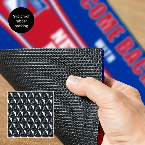 Miniatura 6 de Team Sports America NHL New York Rangers Entrada interior y exterior 28 x 16 pulgadas Parte trasera antideslizante Tapetes de bienvenida