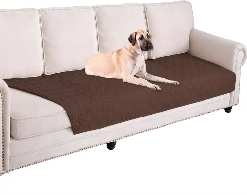 Miniatura 138 de Ameritex Funda Impermeable para Cama de Perro Manta para Mascotas para Muebles Cama Sillón Sofá Reversible Azul marino+azul piedra