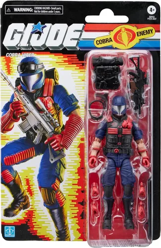 Miniatura 2 de G.I. Joe Classified Series Retro Cardback Cobra Viper, Figura de acción coleccionable de 6 pulgadas con 13 accesorios