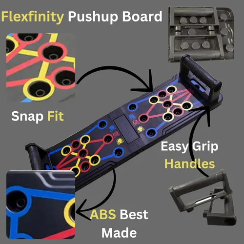 Miniatura 2 de Push Up Board, Portable 25-In-1 Push up Board for Men, Pilates Bar & Fitness Accessories with Resistance Bands & Ab Roller Wheel, Professional
