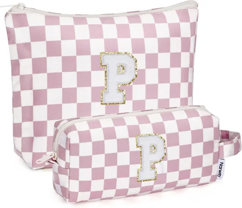 Miniatura 106 de Narwey Bolsa de maquillaje con inicial, regalos de graduación para adolescentes, niñas, niños y adolescentes, cosas de moda de 6 a 18 años, bolsa