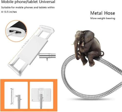 Miniatura 2 de Soportes y soportes para tabletas, soporte para teléfono de cama con cuello perezoso para filmar, soporte universal de escritorio para teléfono