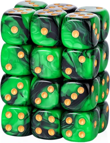 Miniatura 23 de 36 Piezas 12mm Juego de Dados Mini de 6 Caras, Juego de Dados D6 de Colores Translúcidos, Juego de Dados Estándar de 6 Caras para Juegos de Mesa
